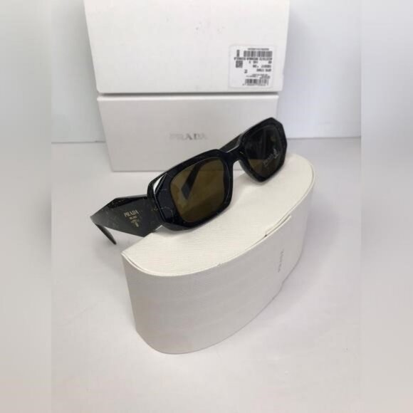 Prada Black Marble Effect Sunglasses main image 9